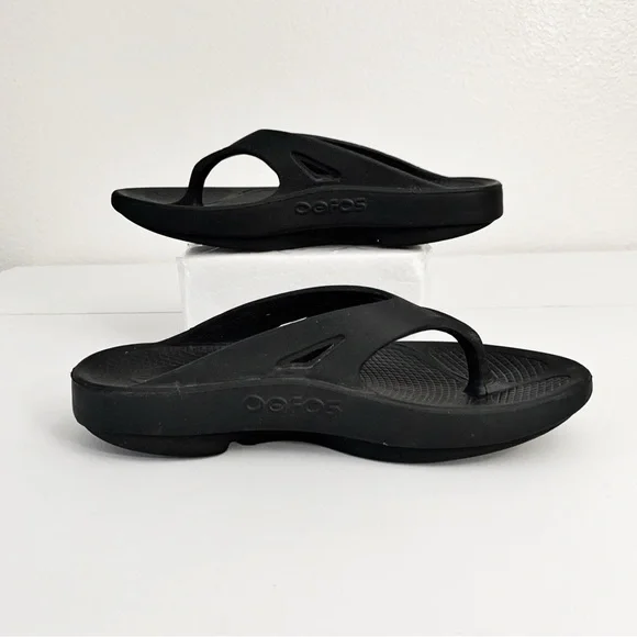 OOFOS oOriginal Sport Sandals Black & Graphite ~ 8M/10W - Picture 4 of 9